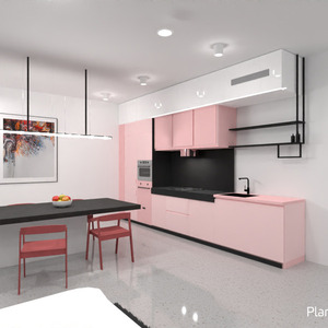 planos apartamento salón cocina iluminación estudio 3d