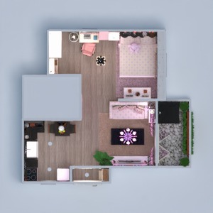 floorplans 公寓 独栋别墅 露台 家具 装饰 浴室 卧室 客厅 厨房 照明 单间公寓 3d