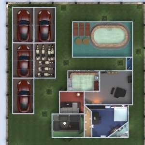 floorplans namas baldai vonia miegamasis svetainė garažas vaikų kambarys apšvietimas 3d
