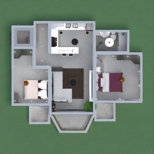 floorplans 公寓 家具 客厅 3d