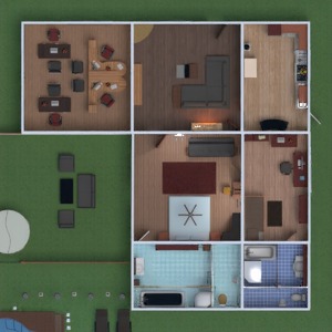 floorplans haus wohnzimmer küche kinderzimmer büro 3d