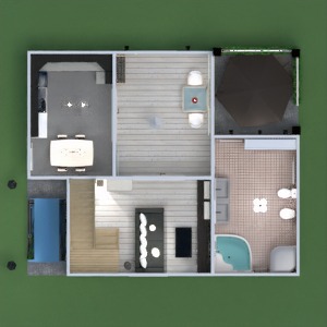 planos apartamento casa terraza dormitorio 3d