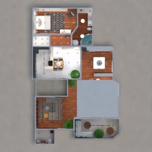 floorplans butas terasa baldai dekoras vonia miegamasis virtuvė apšvietimas valgomasis аrchitektūra 3d