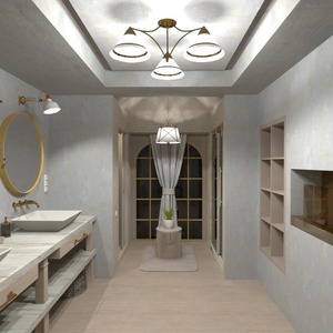 planos casa cuarto de baño dormitorio iluminación descansillo 3d