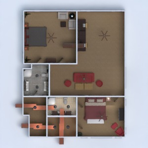 floorplans 独栋别墅 家具 装饰 卧室 客厅 照明 结构 3d