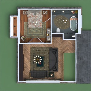 planos casa terraza muebles decoración bricolaje 3d