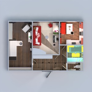 planos apartamento muebles cuarto de baño dormitorio salón cocina habitación infantil 3d