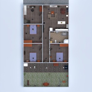 floorplans 独栋别墅 厨房 户外 办公室 3d