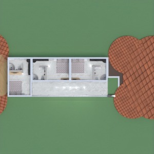 floorplans namas baldai miegamasis svetainė garažas 3d