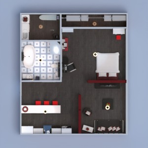 floorplans butas baldai dekoras vonia svetainė virtuvė studija 3d
