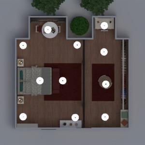 floorplans baldai dekoras miegamasis svetainė apšvietimas 3d