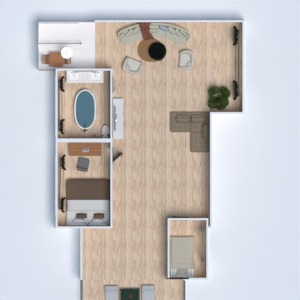 floorplans apartamento casa varanda inferior 3d