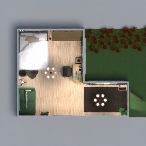floorplans 露台 家具 装饰 卧室 办公室 3d
