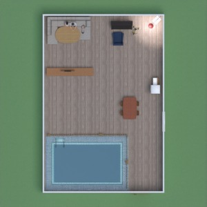 floorplans butas namas baldai svetainė virtuvė 3d