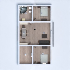 floorplans namas terasa baldai dekoras vonia 3d
