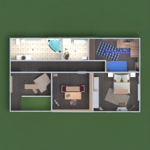 floorplans terasa vonia miegamasis svetainė virtuvė vaikų kambarys biuras valgomasis 3d