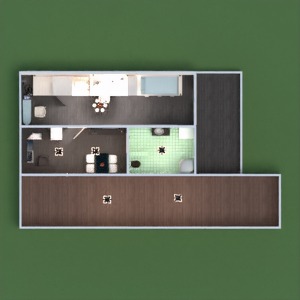 floorplans varanda inferior mobílias quarto cozinha utensílios domésticos 3d