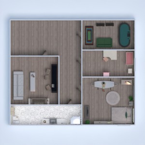 floorplans namas miegamasis svetainė virtuvė biuras 3d