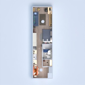 floorplans 卧室 客厅 厨房 单间公寓 3d