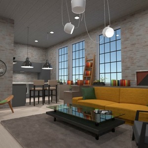 floorplans furniture decor living room kitchen lighting 3d