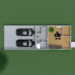 floorplans 独栋别墅 露台 家具 3d