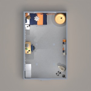planos dormitorio habitación infantil iluminación 3d