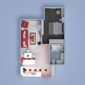 floorplans 公寓 家具 装饰 浴室 卧室 客厅 照明 改造 单间公寓 3d