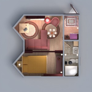 floorplans namas baldai miegamasis svetainė renovacija prieškambaris 3d