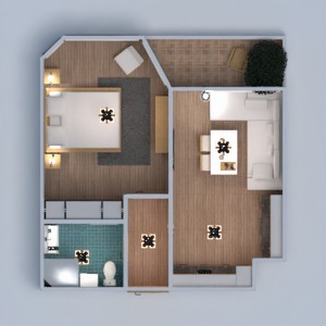 floorplans apartamento faça você mesmo banheiro quarto quarto cozinha sala de jantar 3d
