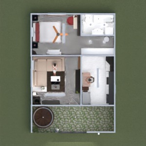 floorplans appartement salle de bains chambre à coucher salon architecture 3d