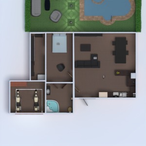 floorplans namas vonia miegamasis garažas kraštovaizdis valgomasis 3d