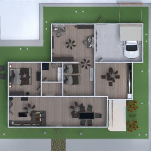 floorplans svetainė virtuvė 3d