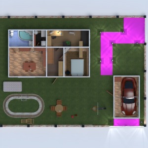 floorplans dom meble wystrój wnętrz łazienka sypialnia pokój dzienny kuchnia na zewnątrz 3d