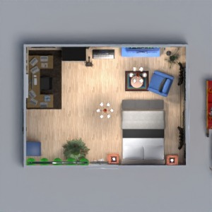 floorplans dom sypialnia pokój dzienny 3d