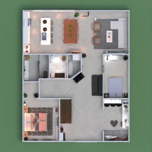 floorplans 独栋别墅 浴室 卧室 厨房 儿童房 3d