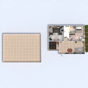 planos casa cuarto de baño dormitorio salón estudio 3d