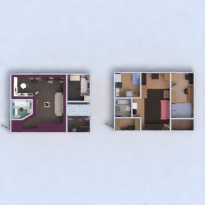 floorplans appartement meubles décoration salle de bains chambre à coucher salon cuisine chambre d'enfant rénovation studio entrée 3d