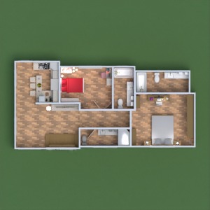 floorplans maison décoration salle de bains chambre à coucher salon cuisine eclairage espace de rangement 3d