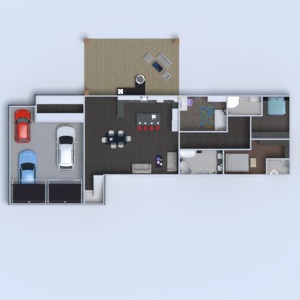floorplans maison terrasse meubles salle de bains chambre à coucher salon garage cuisine chambre d'enfant rénovation salle à manger espace de rangement 3d