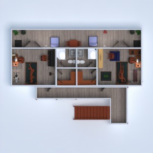 floorplans łazienka sypialnia biuro 3d