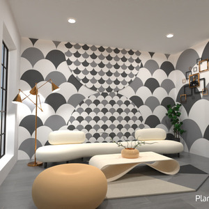 planos apartamento muebles decoración salón 3d