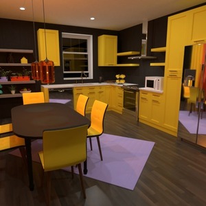 планировки мебель декор кухня столовая 3d