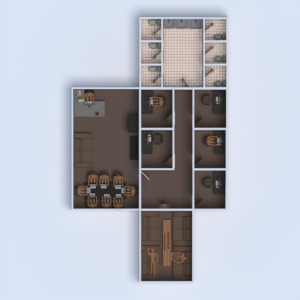 floorplans biuras namų apyvoka kavinė 3d