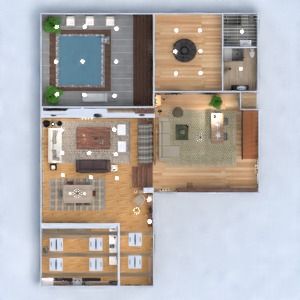 floorplans apartamento casa mobílias decoração faça você mesmo banheiro quarto quarto cozinha escritório iluminação sala de jantar arquitetura despensa patamar 3d