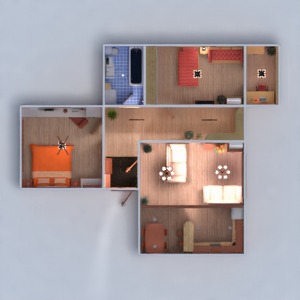 floorplans mieszkanie meble wystrój wnętrz zrób to sam sypialnia pokój dzienny kuchnia 3d