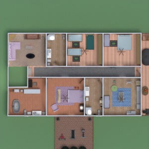 planos casa muebles decoración salón habitación infantil paisaje arquitectura 3d