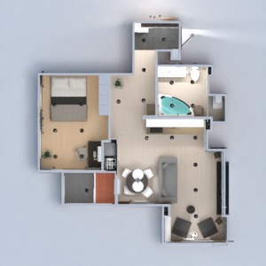 floorplans mieszkanie meble wystrój wnętrz łazienka sypialnia pokój dzienny kuchnia oświetlenie remont gospodarstwo domowe przechowywanie mieszkanie typu studio wejście 3d