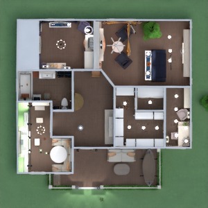 floorplans 独栋别墅 家具 装饰 卧室 景观 3d