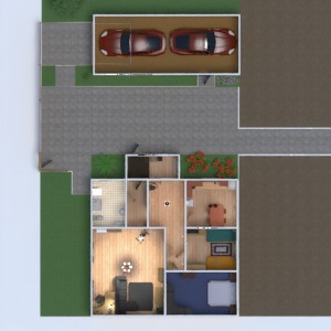 планировки дом гараж 3d