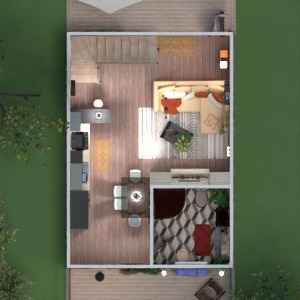 floorplans 独栋别墅 浴室 卧室 客厅 景观 3d